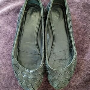 Cole Haan Black Woven Leather Loafers